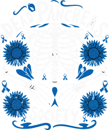 Diabetes Awareness Day Blue Dead Pancreas Society Skeleton Ornament