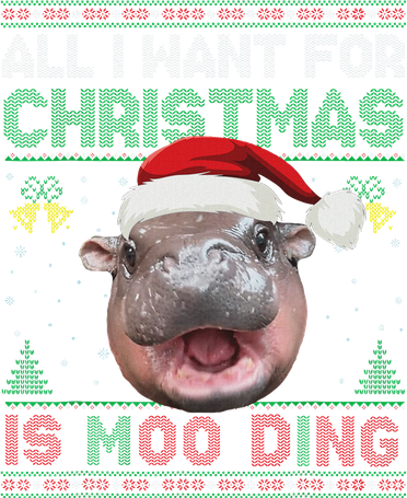 Moo Deng Christmas All I Want For Christmas Is Moo Deng Tote Bag
