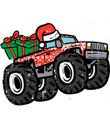 Candy Cane Crusher Christmas Monster Truck Magnet