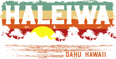 Tropical Vintage Haleiwa North Shore Oahu Hawaii Coaster