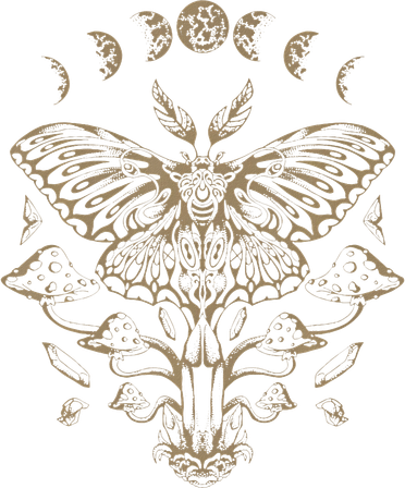 Fairycore Aesthetic Luna Moth Mushrooms Butterfly Grunge Women's Dry Zone Grid Polo