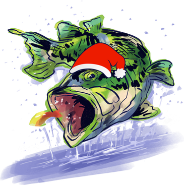 Largemouth Bass Fishing Merry Fishmas Gift Hat