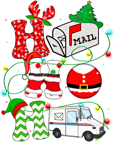 Mail Delivery Santa Ho Ho Post Christmas Postal Worker Gift Kids T-Shirt