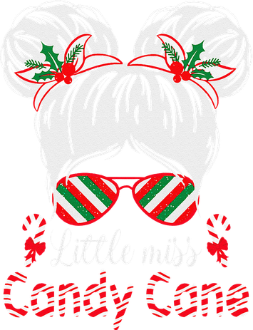 Little Miss Candy Cane Christmas Messy Bungirl Women's Dry Zone Grid Polo