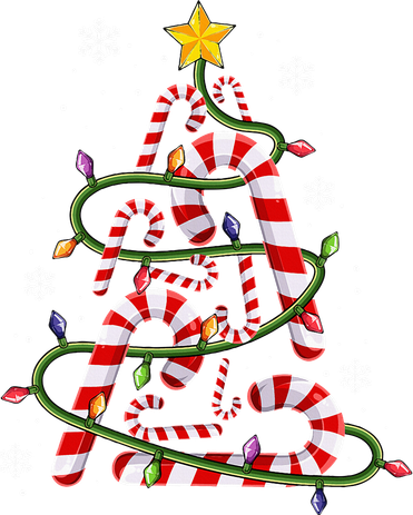 Candy Cane For Family Christmas Tree Lights Tote Bag