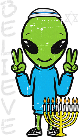 Hanukkah Alien Believe Chanukah Jewish Space Women Women's Tank Top