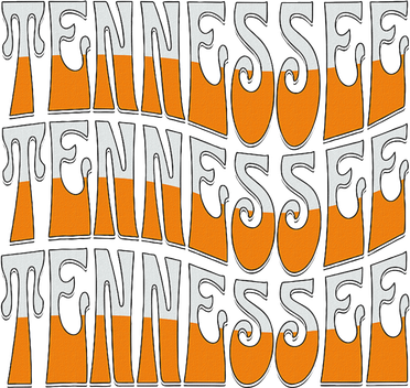 Retro Wavy Tennessee S Tennessee Orange Kids Hoodie