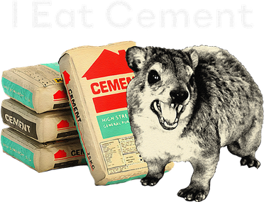 I Eat Cement Cursed Hyrax Funny Oddly Specific Dank Meme Doggie Tank