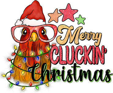 Merry Cluckin Christmas Festive Chicken Women's T-Shirt