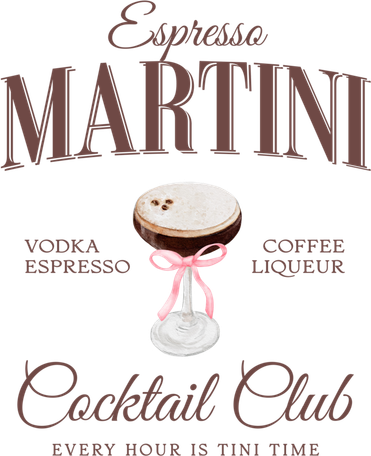 Espresso Martini Cocktail Club Social Club Coquette Gift Bucket Hat