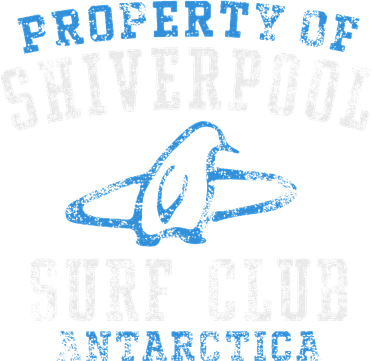 Property Of Shiverpool Surf Club Antarctica Distressed Women's Sweatshirt