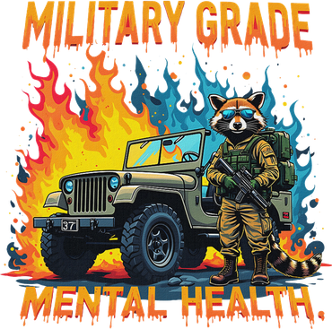 Retro Military Grade Mental Health Warrior Military Veterans Bucket Hat