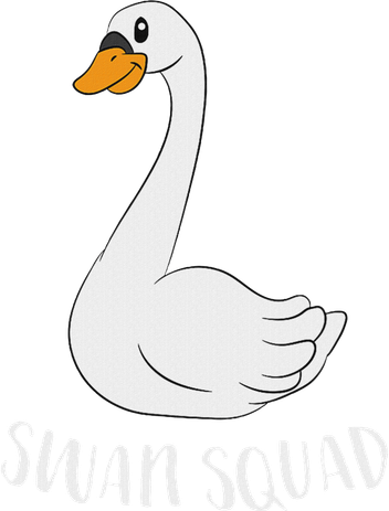 Cute Swan Squad Funny Team Swans Women's Hoodie