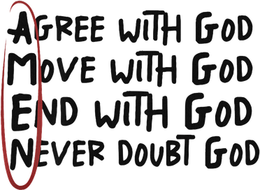 Agree With God Move With God End With God Never Doubt God Kids T-Shirt