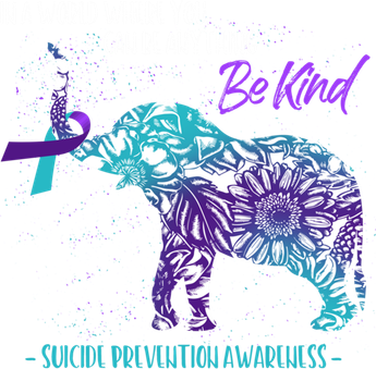 Suicide Prevention Awareness Sunflower Elephant Be Kind Gift Toddler Hoodie