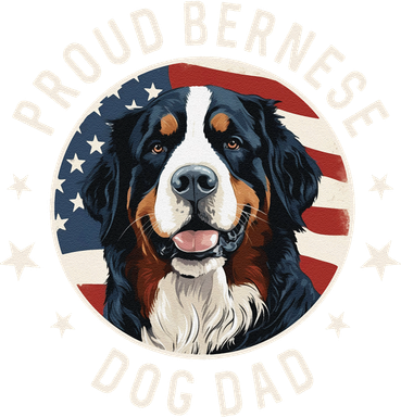 American Flag Proud Bernese Mountain Dog Dad Button