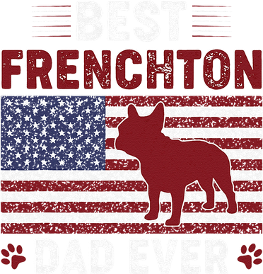 Best Frenchton Dad Ever American Flag Dog Dad Toddler T-Shirt