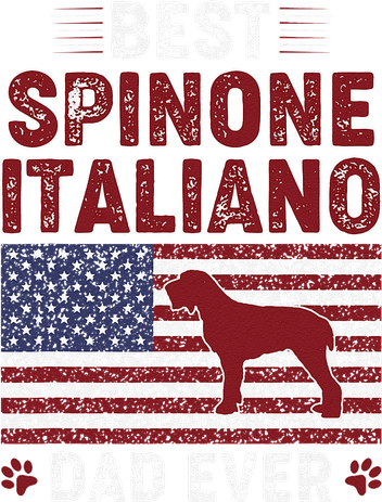 Best Spinone Italiano Dad Ever American Flag Dog Dad T-Shirt