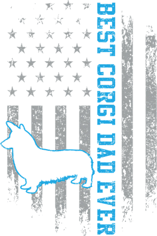 Best Corgi Dad Ever Corgi Welsh Dog Lover American Flag Gift Coaster