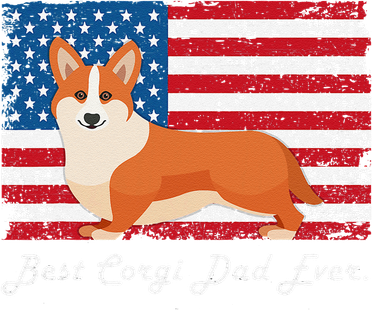 Corgi Dog Dad Ever American Flag Dog Lover Gift Tote Bag