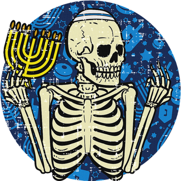 Hanukkah Skeleton Menorah Chanukah Jew Bones Toddler T-Shirt
