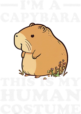 Cute Halloween This Is My Human IM A Capybara Golf Towel