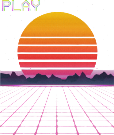 80s Grid Sunset Vaporwave Synthwave Outrun Long Sleeve Shirt