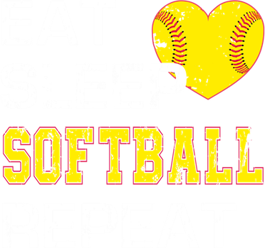 Softball Funny Eat Sleep Softball Repeat Softball Gift Baby Bodysuit