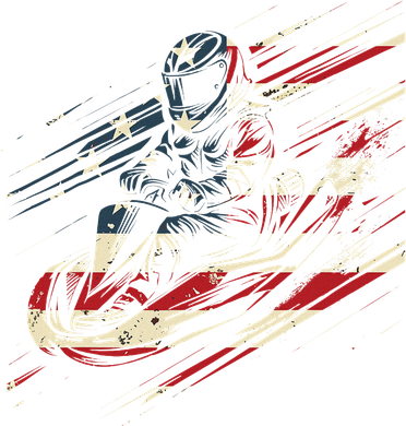 Go Kart Racing American Flag Kids Sweatshirt