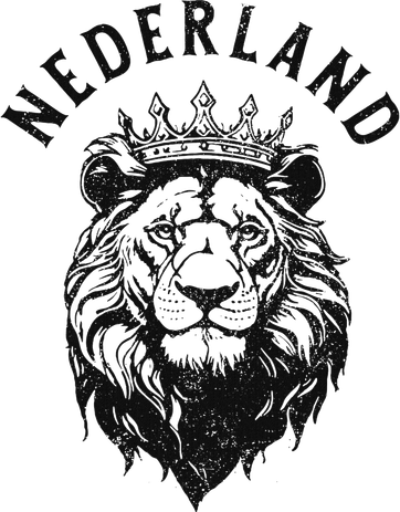 Nederland Netherlands Lion Dutch Holland Vintage Orange Polo