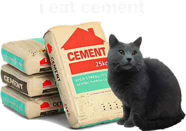 I Eat Cement Cursed Black Cat Funny Dank Meme Doggie Tank