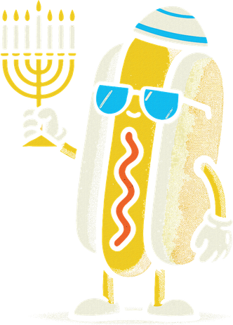 Jewish Hotdog Funny Hanukkah Pajamas Chanukah Pjs Toddler Hoodie