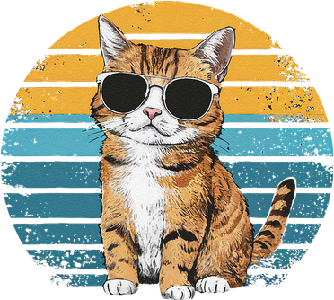 Vintage Style Orange Tabby Cat Wearing Sunglasses Toddler Hoodie
