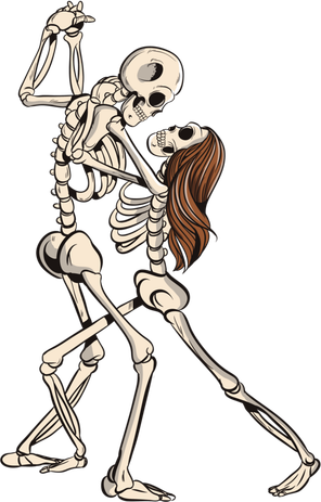 Dancing Skeleton Valentines Day Couple Great Gift Halloween Skull Great Gift Women's Tank Top