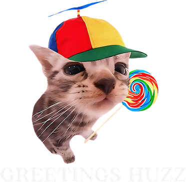 Greetings Huzz Funny Gen Z Gen Alpha Slang Silly Cat Meme Toddler T-Shirt