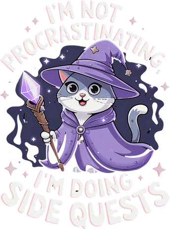 IM Not Procrastinating IM Doing Side Quests Funnycat Doggie Tank