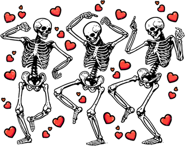 Skeleton Dancing Valentines Day Love Heart Cool Gift Toddler T-Shirt