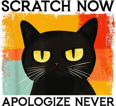 Funny Silly Cat Scratch Now Apologize Never Sarcastic Saying Coaster