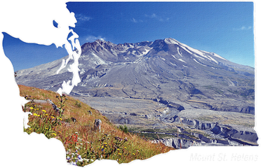 Mount St. Helens Map Washington Volcano Kids T-Shirt