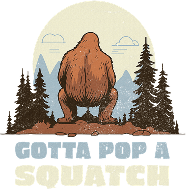 Funny Bigfoot Gotta Pop A Squatch Sasquatch Poop Joke Pun Hat