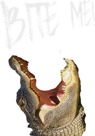 Bite Me! Printed Alligator Vintage Polo