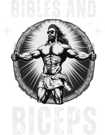 Bibles And Biceps Bodybuilding Jesus Fitness Funny Gym Kids Hoodie