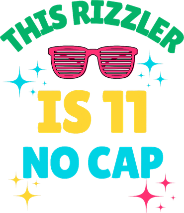 This Rizzler Is 11 Birthday Eleven 11 Birthday Golf Towel