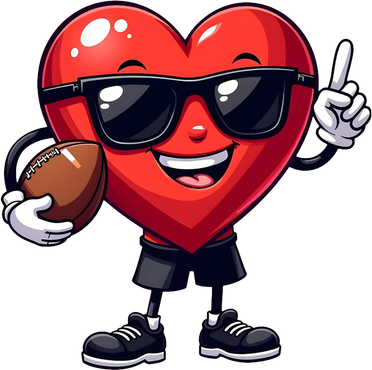Cute Valentines Day Heart Playing Football Coffee Mug