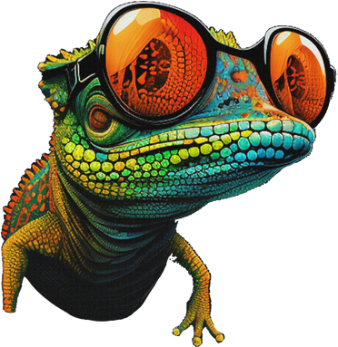 Funny Smart Looking Lizard With Glasses Kids T-Shirt
