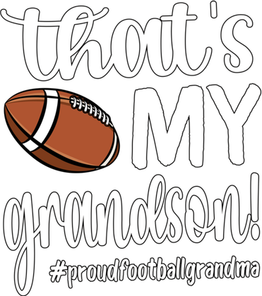 ThatS My Grandson Proud Football Grandma Grandmother Funny Gift Tote Bag