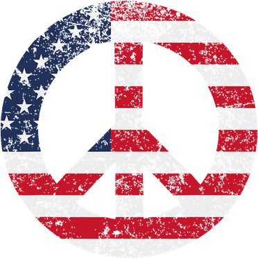 Peace Sign Patriotic Usa Flag Peace & Love Tote Bag