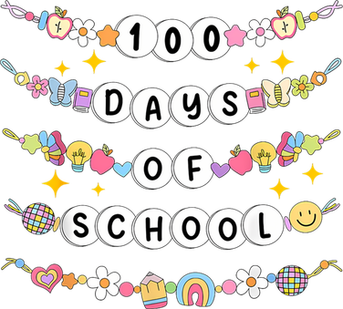 100th Day Of School Friendship Bracelets 100 Days Smarter Coaster