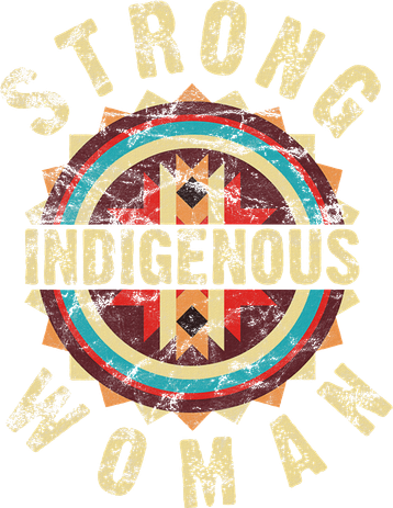 Native American Strong Indigenous Woman Colorful Vintage Women's Sweatshirt