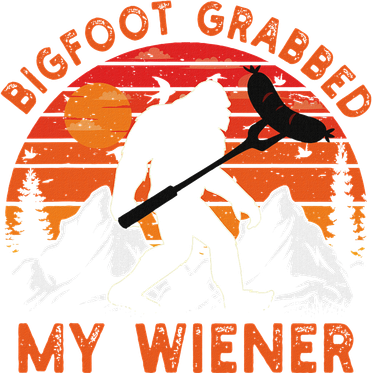 Funny Bigfoot Grabbed My Wiener Retro Bbq Humor 11oz C Handle Ceramic Mug